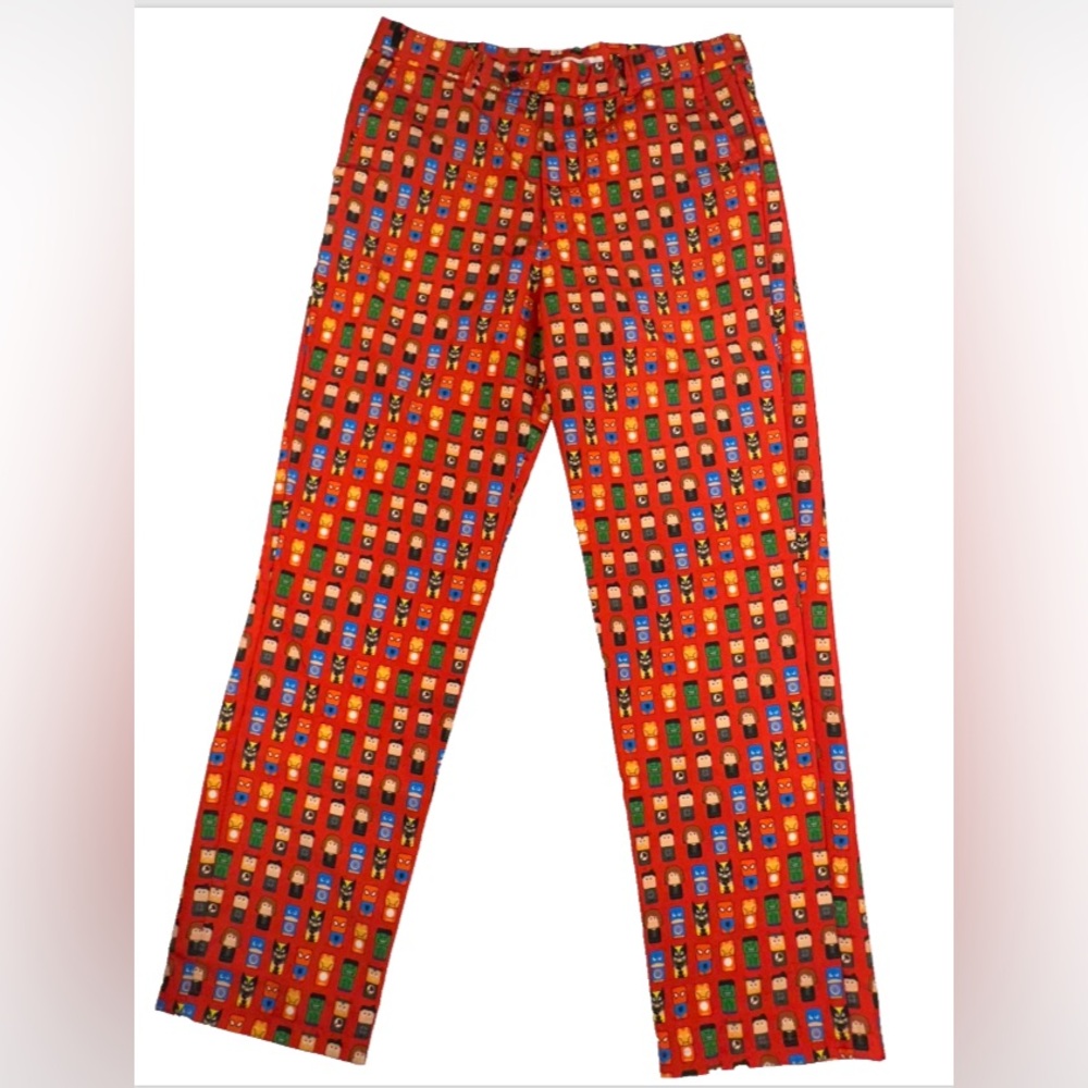Marvel Heroes Slacks Mens Sz L Red Comics Movie Characters